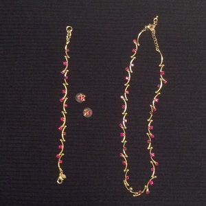 Monet Necklace, Earrings and Bracelet Set